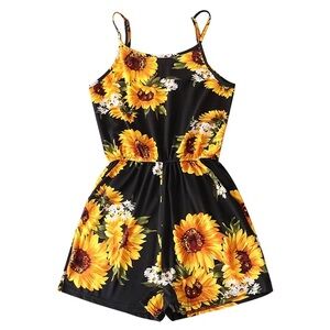 Sunflower Print Romper